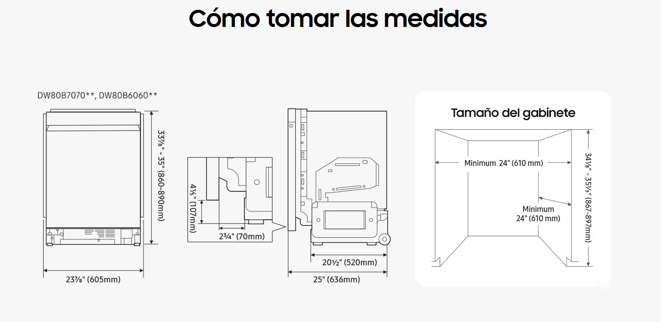 SAMSUNG Lavavajillas DW7000B DW80B6060UG incorporado con StormWash+™ 3 estantes WIFI, 12 meses Garantía General SAMSUNG Lavavajillas DW7000B DW80B6060UG incorporado con StormWash+™ 3 estantes WIFI, 12 meses Garantía General