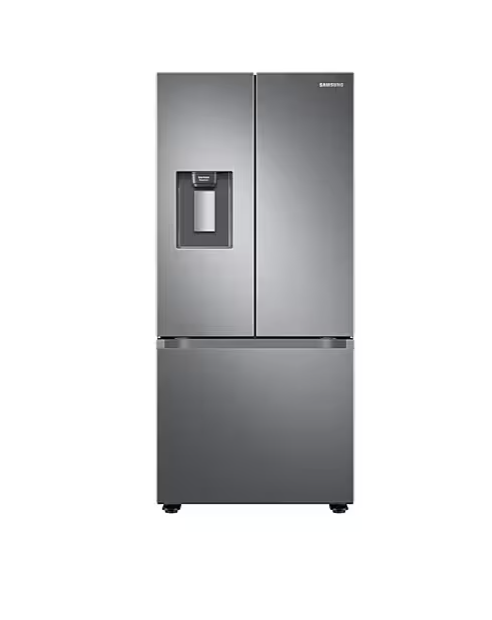 SAMSUNG, RF22A4220S9/AP, Refrigerador French Door 22 Pies 3 Door con dispensador Plateado Mate, "12 Meses Garantía General  20 años en el Compresor